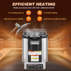Mxmoonant Sauna Heater, 9KW 220V Electric Sauna Heaters Built-in Digital Control Sauna Stove Dry Steam Sauna Bath for Home Hotel Spa Max. 460 Cu.ft with Sauna Hygrothermograph