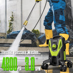 Pressure Washer -4800PSI Power Washer with 4 Quick Connect Nozzles, High Pressure Cleaning Machine with Foam Cannon for Car/Garage/Patio Home Cleaning