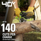 Greenworks 40V 16" Brushless Cordless Chainsaw (Great For Tree Felling, Limbing, Pruning, and Firewood / 75+ Compatible Tools), Tool Only