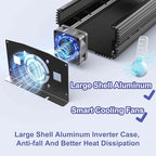 1500W Pure Sine Wave Power Inverter 12V DC to 110V 120V AC with UL Listed Fuses Compatible with Lithium Battery Starlink for Car Off-Grid Solar Home RV Truck with 15FT Battery Monitor Remote by LEESKY