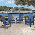 Stackable Adirondack Chair, Space Saving HDPE All-Weather Fire Pit Chairs for Outdoor Lawn Porch Deck