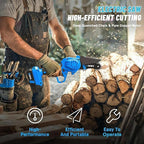 Mini Chainsaw, 4 inch Mini Chainsaw Cordless, Small Hand held Electric Power Chain Saw 1 Battery Powered Operated, Household and Garden for Tree Trimming Wood Cutting, Gifts for Father Husband Men