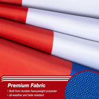 Chile Chilean Flag 3x5 ft Outdoor, Double Sided 3 Ply Heavy Duty Chile National Country Flag, 100% Quality Polyester Chilean Banner with Brass Grommets 4 Rows Stitches
