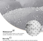 ERWUDEling Outdoor Chaise Lounge Chair Cushion 67 x 19 Inch - 4" Thick Waterproof Zero Gravity Pad Non-Slip 7D PP Cotton with 8 Ties, Machine Washable for Patio/Home/Office (Gray)