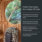 Almost Heaven Saunas Cleaner Care Kit, Includes Natural Wood Cleaner, Paraffin Oil, Gloves, Sponge & Sandpaper, Traditional or Infrared Cleaning & Protection Solutions for Indoor or Outdoor Saunas
