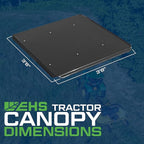 Universal Tractor Canopy | ROPS 1.5”-3” | Robust Steel | Easy Install (Black)