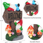 Galiyen Garden Gnomes Outdoor Clearance Large - 11.8'' Garden Gnome Statue with Solar LED Lights, Outdoor Spring Decorations for Patio Yard Lawn Porch Funny Gnomes Ornament Gift