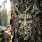 Blue Eye Mushroom Tree Face Sculpture, Funny Blue Eye Mushroom Old Man Tree Hugger Statue, Indoor & Outdoor Creative Props for Garden and Home