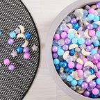 GOGOSO Ball Pit Balls Stars Moon Shapes Plastic Pitballs for Toddler Play Tent Baby Photo Props Kids Pool Water Toys Kiddie Pool Party Decor,Blue Purple,100pcs