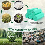 2.6 Gallon Small Trash Bags Bathroom - Green Mini Garbage Bags Biodegradable Compostable 100 Count 10 Liter Unscented Little Waste Basket Kitchen Office Car Tiny Liners Strong Thick Heihaily