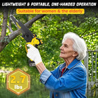 Cordless Mini Chainsaw Compatible with Dewalt 20V MAX Battery (NO Battery), 6 Inch & 8 Inch Small Electric Chainsaw Brushless, 2 x 6'' Chains + 2 x 8'' Chains, Auto Oiler, Handheld Pruning Chain Saw