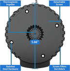 Lanchez Sump Pump, 1/2 HP 2450GPH Submersible Utility Water Pump, Thermoplastic Portable Electric Water Removal Transfer Pump with 10FT Cord for Swimming Pool Basement Garden Pond Tubs Draining