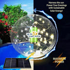 Solar Powered Floating Pool Lights - 14" Inflatable Waterproof Floating Light UP Pool Glow Balls, 3000K Warm-White Led Pool Lights That Float for Party Decorations, Outdoor Patio Detor (6)