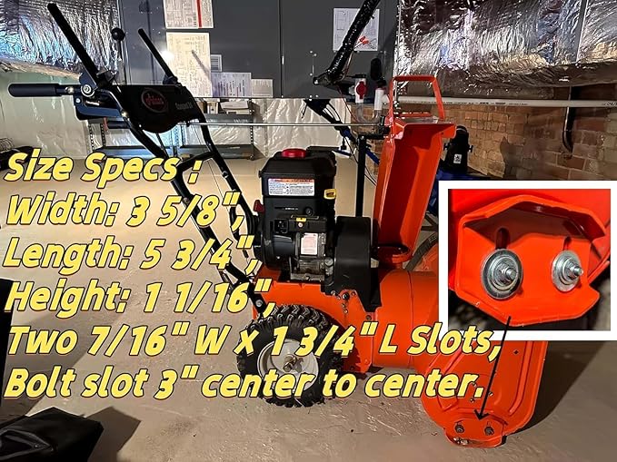 780-283 Snowblower Skid Plates Skid Shoe Fits Ariens John Deere MTD 0106500 0245995 02483851 02483859(Set of 2)