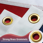 American Flag 8x12 ft Deluxe Super Tough Series, Heavy Duty Spun Polyester, 4 Brass Grommets, All Weather Extra Large US Flag USA High Wind with Embroidered Stars, Giant Big Flags Outdoor Outside