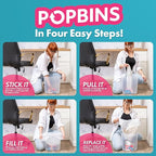 Trash Bags - Small Garbage Bags, Clear Trash Can Liners for Bathroom Bins, Bedroom, Office & Kitchen Waste, Multi-Purpose Household Wastebasket Cleaning Supplies - 4 Gallon, Pack of 1