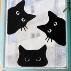 Whimsical Black Metal Cat Statues (Set of 3) - Outdoor Yard Art, Halloween Decor, and Purr-FECT Gift for Cat Lovers