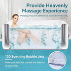 Blow Up Inflatable Hot Tub, 4-6 Person Large Square Portable Hot Tub, Leak-Proof PVC Outdoor Spa with 130 Air Jets, Heater Pump and Insulated Cover, 73” X 73”X 25”