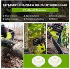 537485001 Oil Pump Worm Gear, for Ryobi RY40503, RY40580 40V 14" Cordless Chainsaw Oil Pump - 2 Pcs ﻿