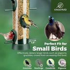 Kingsyard 6 Ports Tube Bird Feeder for Outdoors Hanging, Removable Base and Perch, Easy to Clean & Refill, Premium Hard Plastic, Attracting for Finches Cardinals Bluebirds (Green)