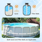 VINGLI Sand Pool Filter 10in Tank with A 1/3HP Pool Pump 115V, 24H Timer Above Ground Inground Swimming Pool Pump with Filter Basket,Max Flow Rate 2087 GPH