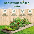 Greenes Fence Original Pine Raised Garden Bed, 4' x 12' x 7-14" - Made in USA with American Pine