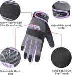 HANDLANDY Women Safety Work Gloves Utility Touch Screen Working Grip Glove for Yardwork Gardening Breathable Mechanic Gloves