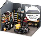 DWVO 8x9FT Outdoor Storage Shed w/o Floor, All-Weather Plastic Shed with Lockable Doors, Window & Vents, Plastic Tool Shed for Backyard, Patio, Poolside, Lawn, Gray