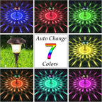 BEAU JARDIN 8 Pack Solar Pathway Lights Outdoor Solar Powered Lights Waterproof Glass for Garden Landscape Path Yard Walkway Patio Driveway Outside Cool White Color Changing Fixed Color Bronze