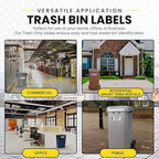 Trash Only Sticker for Trash Can, Garbage Can - 3-5 Year Indoor/Outdoor Rated - Heavy Duty, Weather Proof, Ultra Durable - USA Made (6x2 inch), 20 Labels