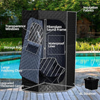 XL Portable Sauna Box, 4L Steamer Portable Steam Sauna for Home, Personal Sauna with Big Sauna Chair, Remote Control, Black, 1400W
