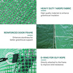 YITAHOME10'x7'x7' Greenhouses Large Walk-in Green House Heavy Duty Tunnel Green Houses Outdoor Portable Plant Gardening Upgraded Galvanized Steel Frame Zipper Doors 5 Crossbars Garden
