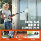 SENIX 13 Amp Electric Pressure Washer - 1700 PSI, 1.2 GPM, Compact with Foam Cannon, Spray Gun, 20-ft Hose, Turbo Nozzle, and 15° Spray Nozzles - Perfect for Cars and Driveways (HPWE13-L)