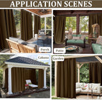 Gazebo Universal Replacement Privacy Curtain,12'×16' Gazebo Outdoor Waterproof Curtains, 4-Panels Sidewall Curtains with Double Zipper for Patio Canopy, Garden and Backyard (Curtain Only)