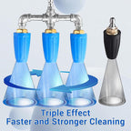 Triple Turbo Nozzle Pressure Washer, 360° Rotating Turbo Nozzle with 1/4" Quick Connector, 2.0 Orifice 3-in-1 Turbo Nozzle, 4000 PSI
