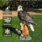13.2" Real Eagle Statue, Funny Resin Bird Sculpture, Garden Outdoor Decor, Seabird Coastal Beach Accent, Eagle Pattern, Tropical Home Decor, Landscape & Patio Ornaments, Bald Eagle Gift