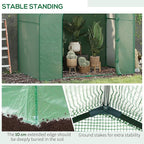Outsunny 6' x 3' x 5' Portable Walk-in Greenhouse, PE Cover, Steel Frame Garden Hot House, Zipper Door, Top Vent for Flowers, Vegetables, Saplings, Tropical Plants, Green