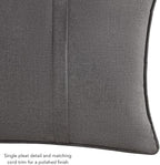 Greendale Home Fashions Sunbrella 20" Square Outdoor Throw Pillow with Removable Cover (Set of 2), Cast Slate 2 Count