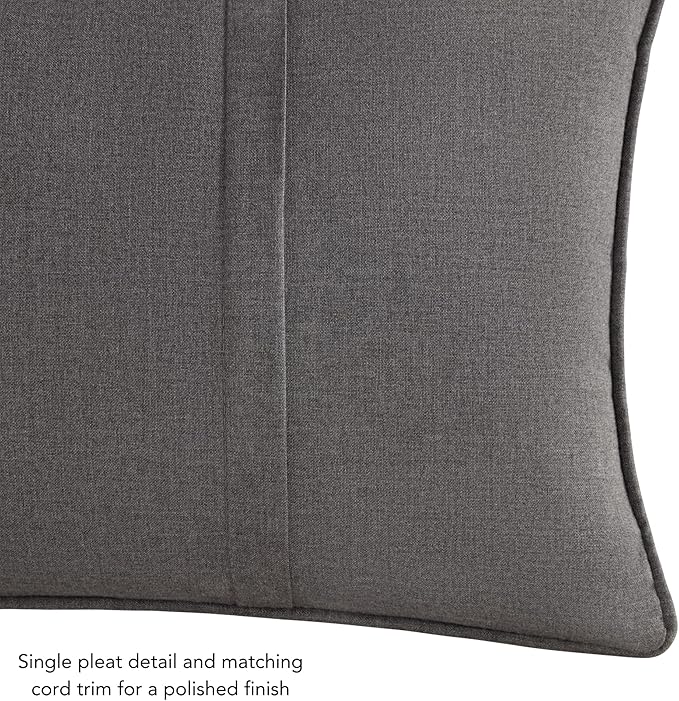 Greendale Home Fashions Sunbrella 21" x 14" Rectangle Outdoor Throw Pillow with Removable Cover (Set of 2), Cast Slate 2 Count
