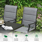Soohow Swivel Outdoor Dining Chairs Set of 8, Patio Swivel Dining Chair with Textilene Fabric, Outdoor Metal Armchair All Weather Resistant, Ergonomic Comfort, Perfect for Patio, Backyard, Balcony