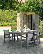 SERWALL Textilene Outdoor Dining Chair Set of 2, HDPE Frame with Textile Chair Seat, Holds up to 300 LBS, All Weather Resistant Chairs for Lawn, Garden, Yard and Poolside, Gray, Grey