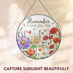FLAGWIX Christmas Birthday Gifts for Mom from Daughter Son - Stained Glass Window Hanging with Base 8 in - Gardening Birthday Gifts for Mom from Son, Best Presents for Moms, Sun Catchers Indoor Window