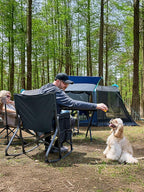 TIMBER RIDGE Folding Oversized Rocking Camping Chair, 400lbs Capacity Portable Outdoor Rocker with Hard Armrests, Cup Holder & Side Pocket, Quick-Fold Design for Outdoor, Patio, Lawn, Grey
