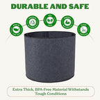 Epic Gardening Grow Bags with Handles (Unlined) - Heavy Duty Fabric Pots for Vegetables, Herbs & Flowers - Breathable Cloth Planters for Indoor & Outdoor Gardening, Moisture Retaining (5, 25 Gallon)