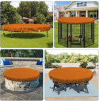 ECOOPTS 9 ft Round Pool Cover for Above Ground Pools, Swimming Pool Cover Protector Winter Safety Cover (Orange)