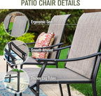 Sophia & William Outdoor Chairs Set of 6, Patio Chairs with Breathable Textilene Fabric and Heavy-Duty Iron Frame, Perfect for Lawn Garden Backyard Deck 350 lbs Capacity