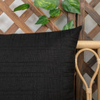 Kevin Textile Pack of 2 Decorative Outdoor Waterproof Throw Pillow Covers Checkered Pillowcases Classic Cushion Cases for Patio Couch Bench 18 x 18 Inch Black