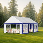 MFSTUDIO 16'x20' Party Tent, Outdoor Heavy Duty Party Tents with Removable Sidewalls, Large Canopy Tent Shelter for Outdoor Events Wedding Birthday, Blue