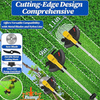 20000 RPM(4.0AhX1) Electric Weed Wacker,Dual-Durable-Line,Metal Blades,Wheel,4-in-1 Cordless Weed Eater+Battery Powered String Trimmer+Edger Lawn Tool+Brush Cutter,Weed Whacker,Weed Trimmer Lawn