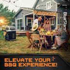 BlueStars 58 inch Grill Cover – Heavy‑Duty Waterproof 600D BBQ Cover for Outdoor Gas Grills, Compatible with Genesis, Weber, Char‑Broil & Nexgrill Models, UV & Rip‑Resistant, Black